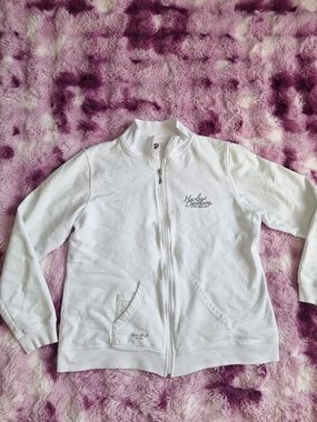 Harley-Davidson Women's White Zip-Up Jacket